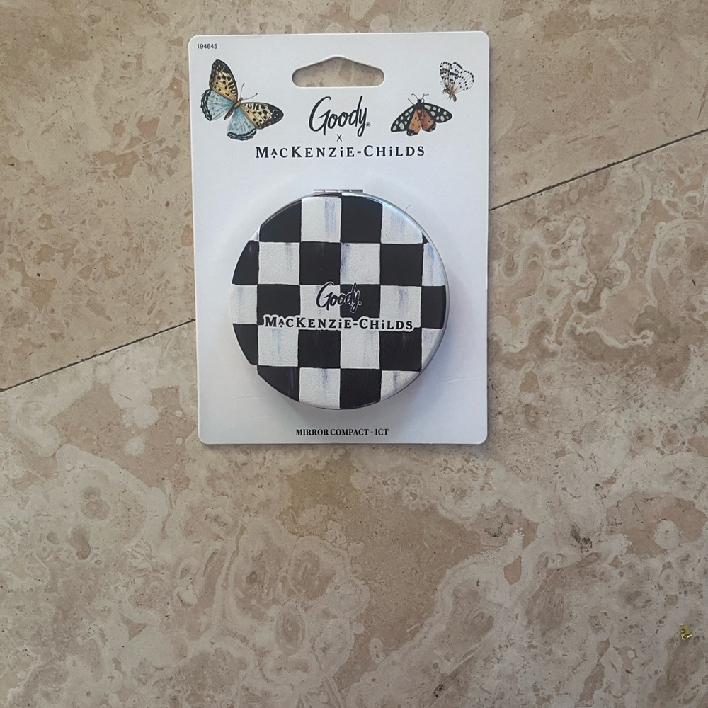 MacKenzie-Childs Black and White Mirror Compact